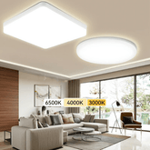 Plafon Led Sobrepor Quadrado Ultrafino - Plafon Led Sobrepor Quadrado Ultrafino - 18W / Branca - Polideia